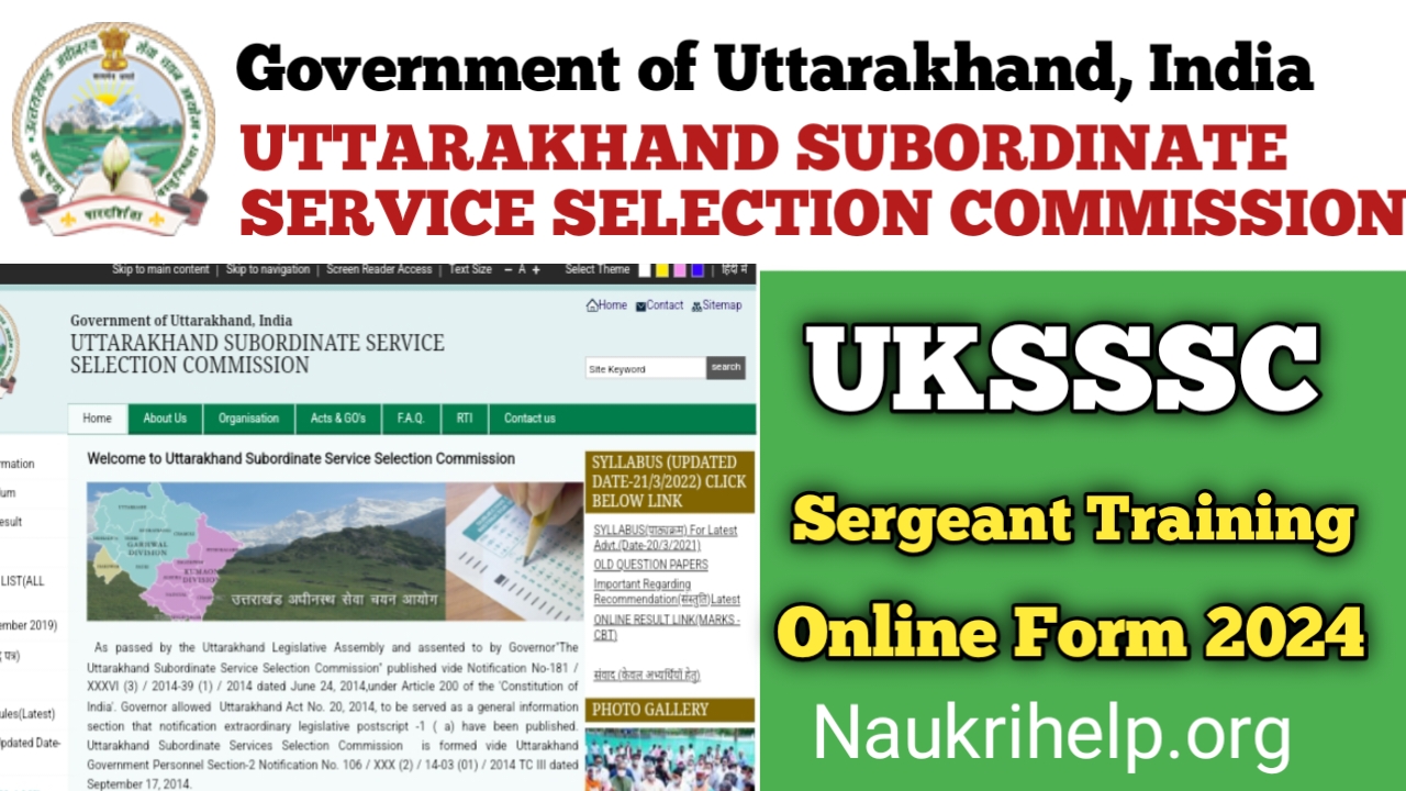 Uksssc Sergeant Training Online Form 2024 Notification Out For 24